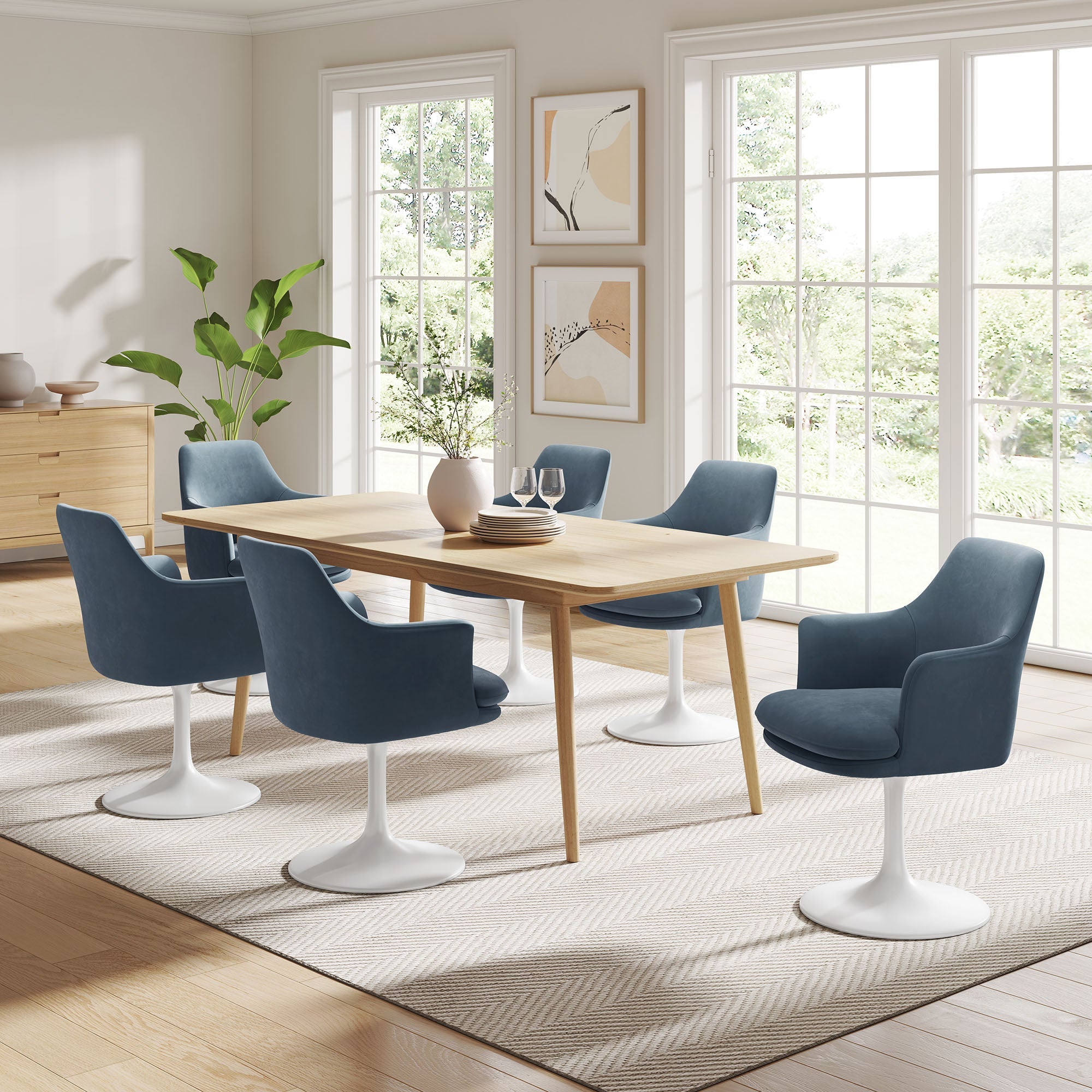 Lippa Performance Velvet Swivel Dining Armchair by Modway