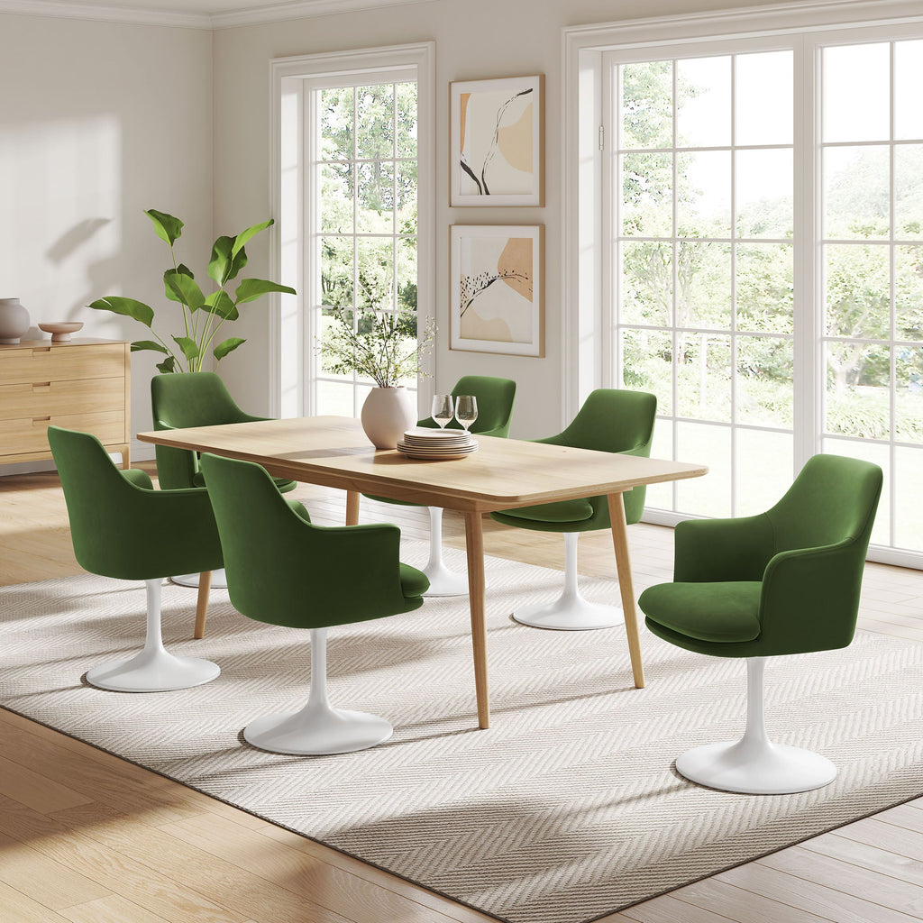 Lippa Performance Velvet Swivel Dining Armchair by Modway