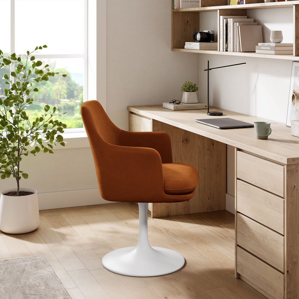 Lippa Performance Velvet Swivel Dining Armchair by Modway