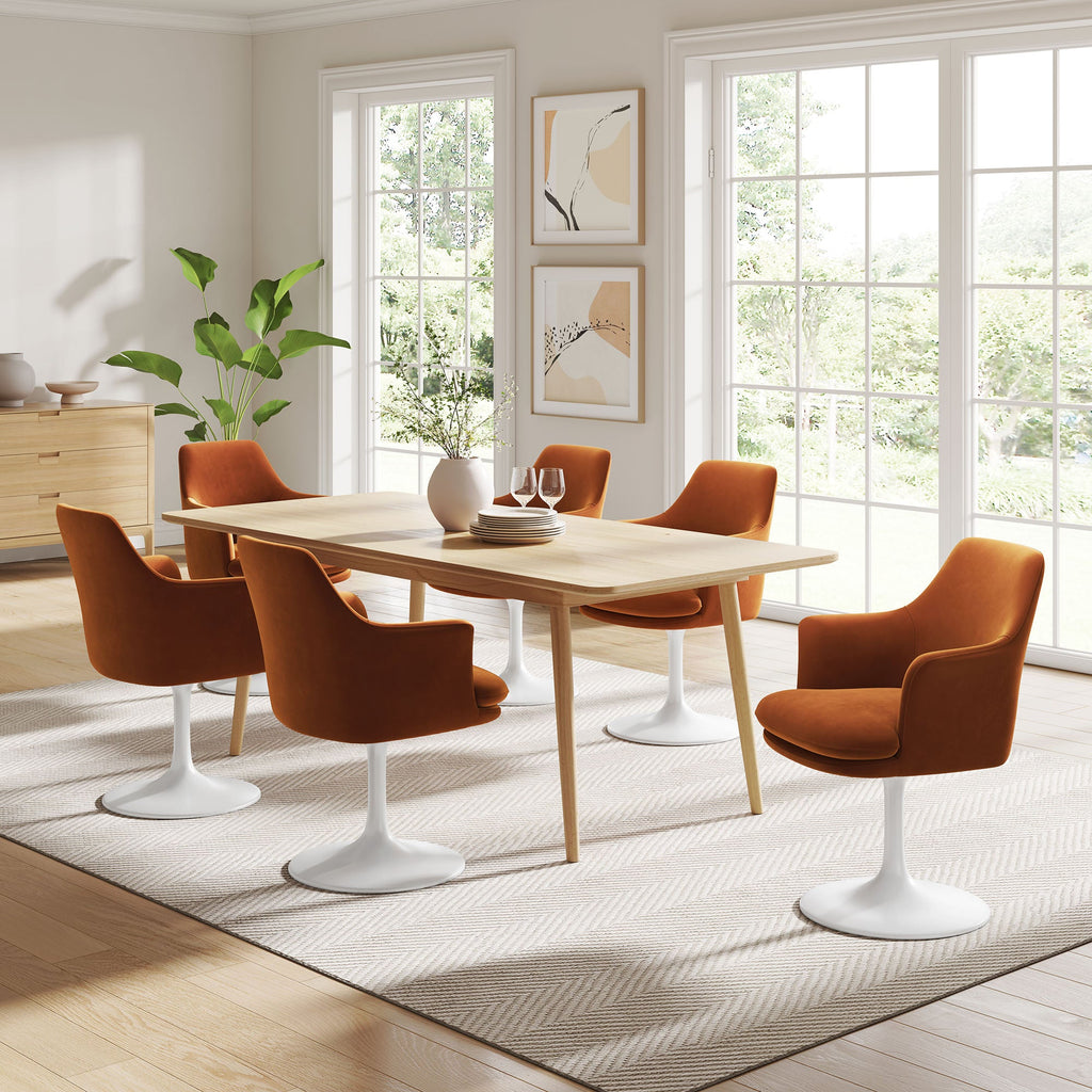 Lippa Performance Velvet Swivel Dining Armchair by Modway