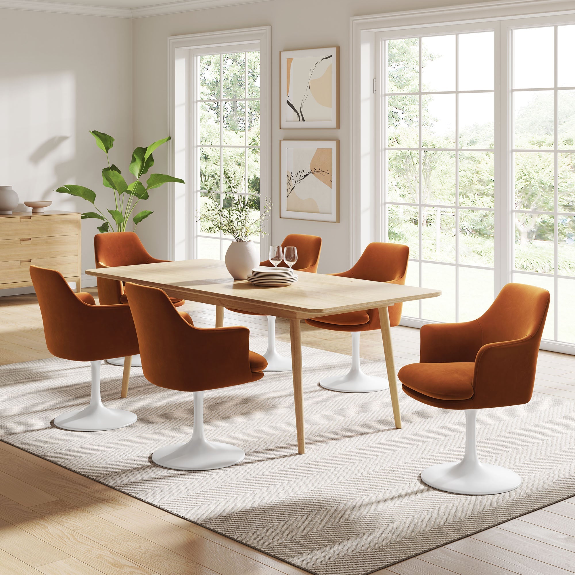 Lippa Performance Velvet Swivel Dining Armchair by Modway