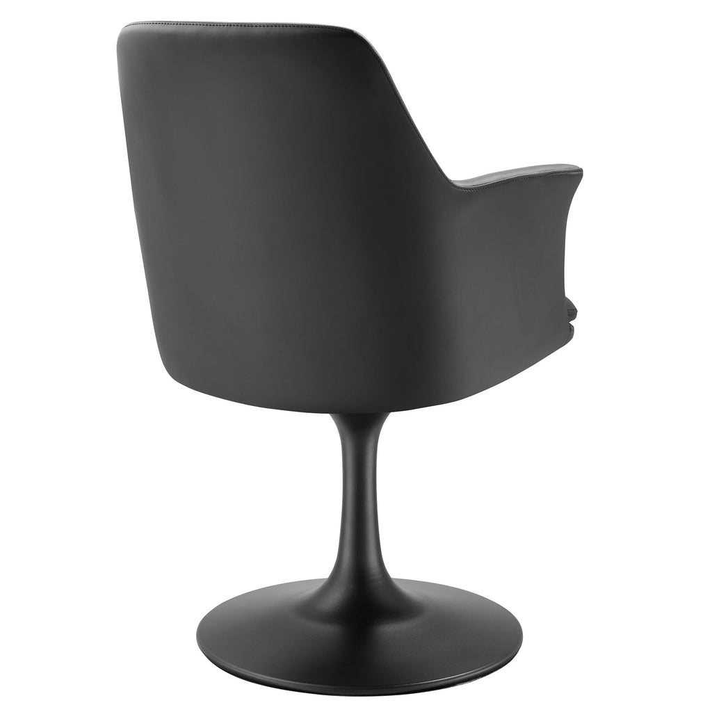 Lippa Vegan Leather Swivel Dining Armchair by Modway