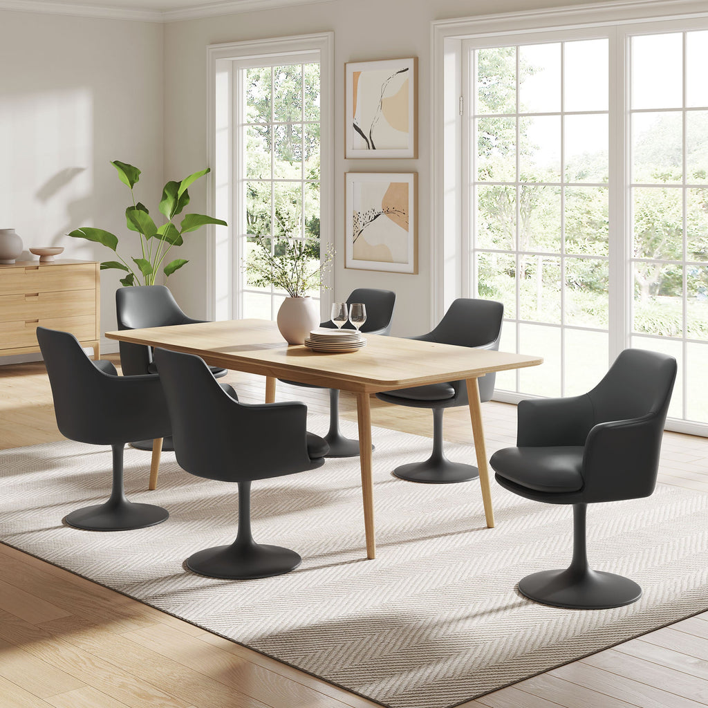Lippa Vegan Leather Swivel Dining Armchair by Modway