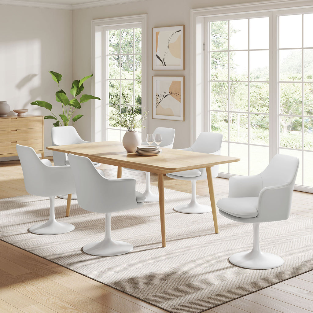 Lippa Vegan Leather Swivel Dining Armchair by Modway