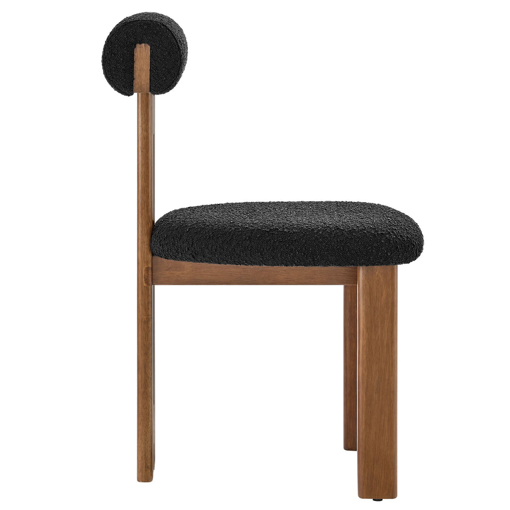 Torian Boucle Fabric Dining Chair Set of 2 by Modway