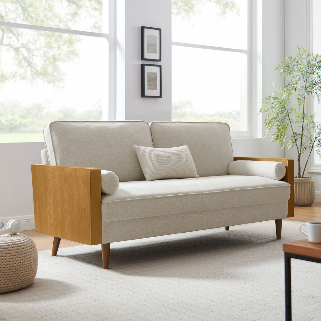 Kellan Heathered Fabric Upholstered Sofa by Modway