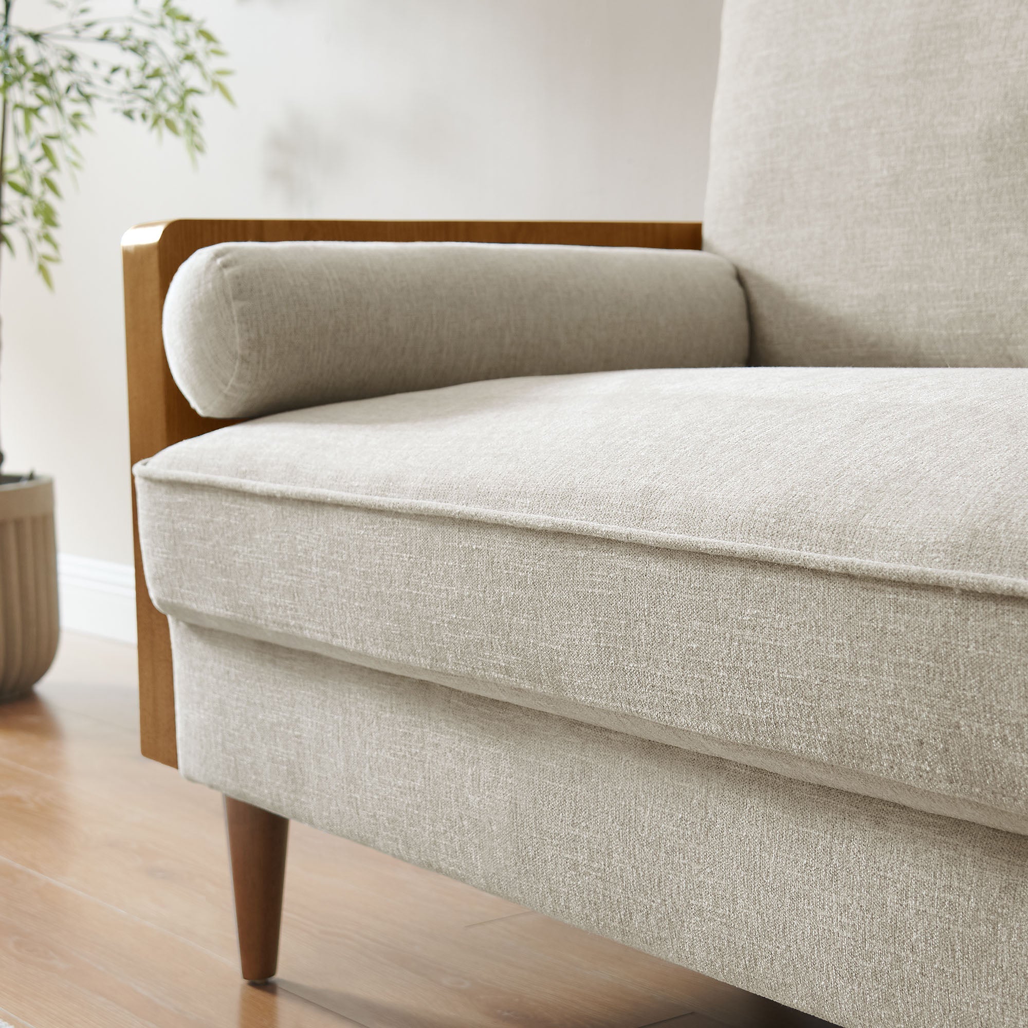 Kellan Heathered Weave Fabric Loveseat by Modway