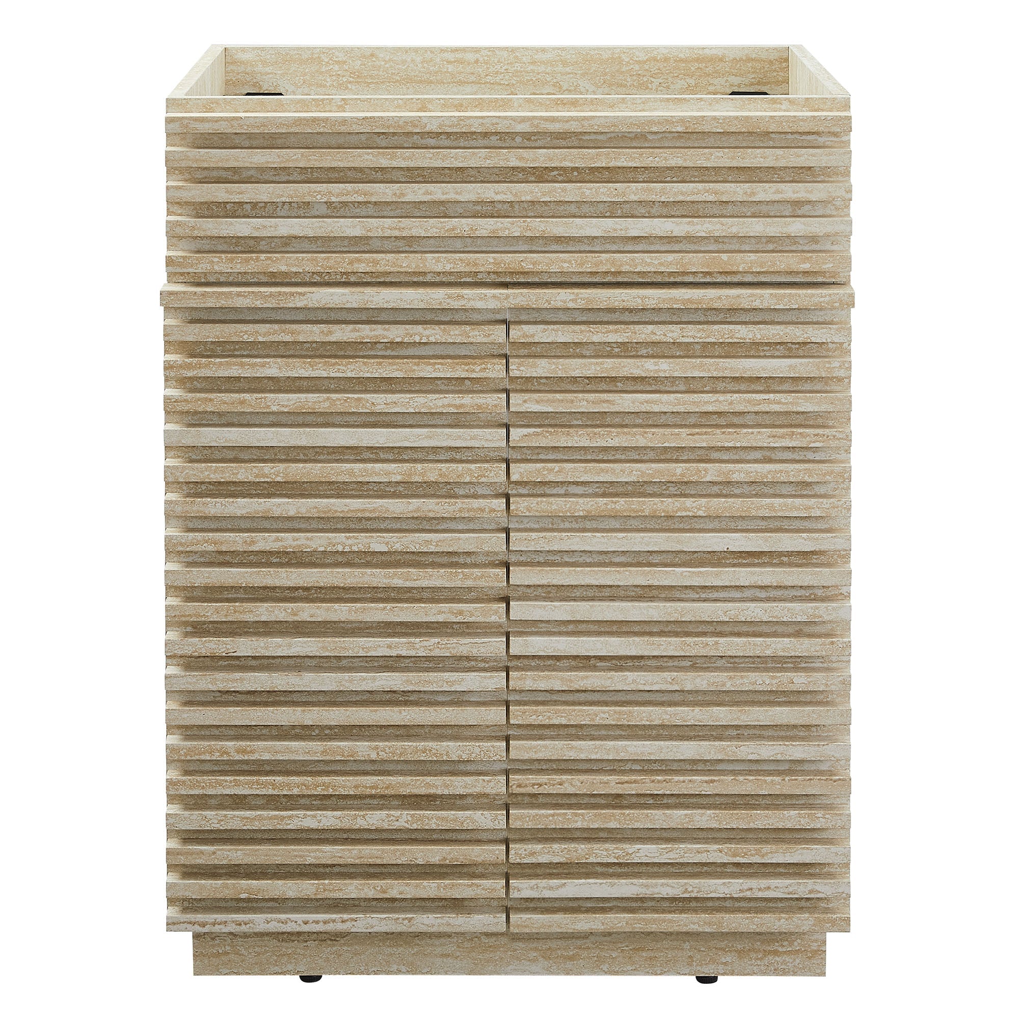 Render 24" Faux Travertine Bathroom Vanity Cabinet (Sink Not Included) by Modway