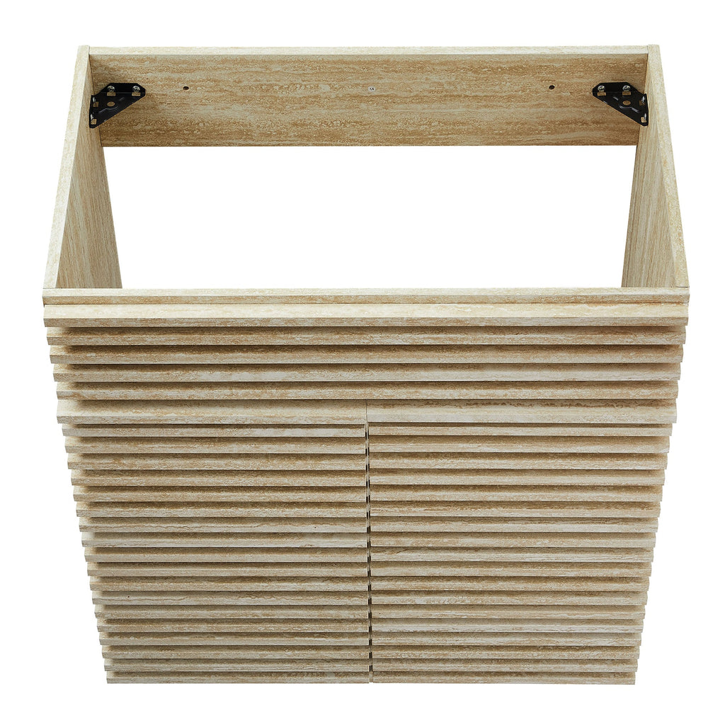 Render 30" Faux Travertine Bathroom Vanity Cabinet (Sink Not Included) by Modway