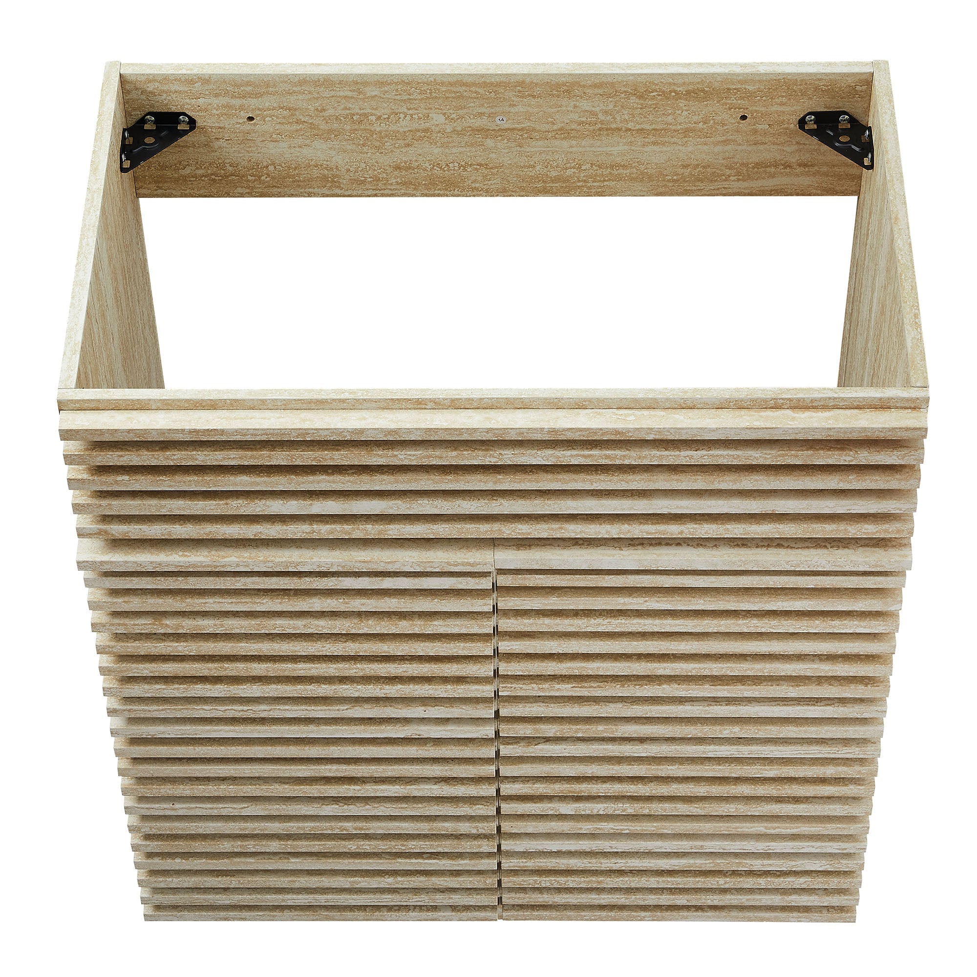 Render 30" Faux Travertine Bathroom Vanity Cabinet (Sink Not Included) by Modway