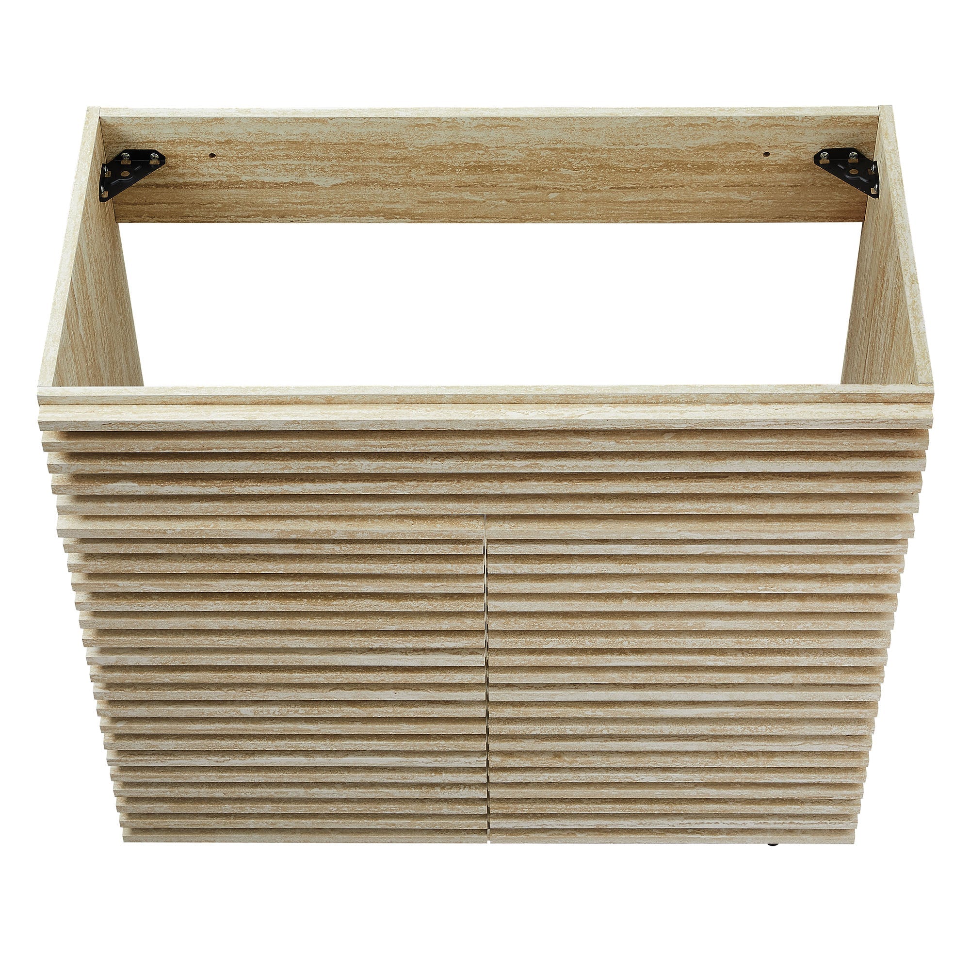Render 36" Faux Travertine Bathroom Vanity Cabinet (Sink Not Included) by Modway