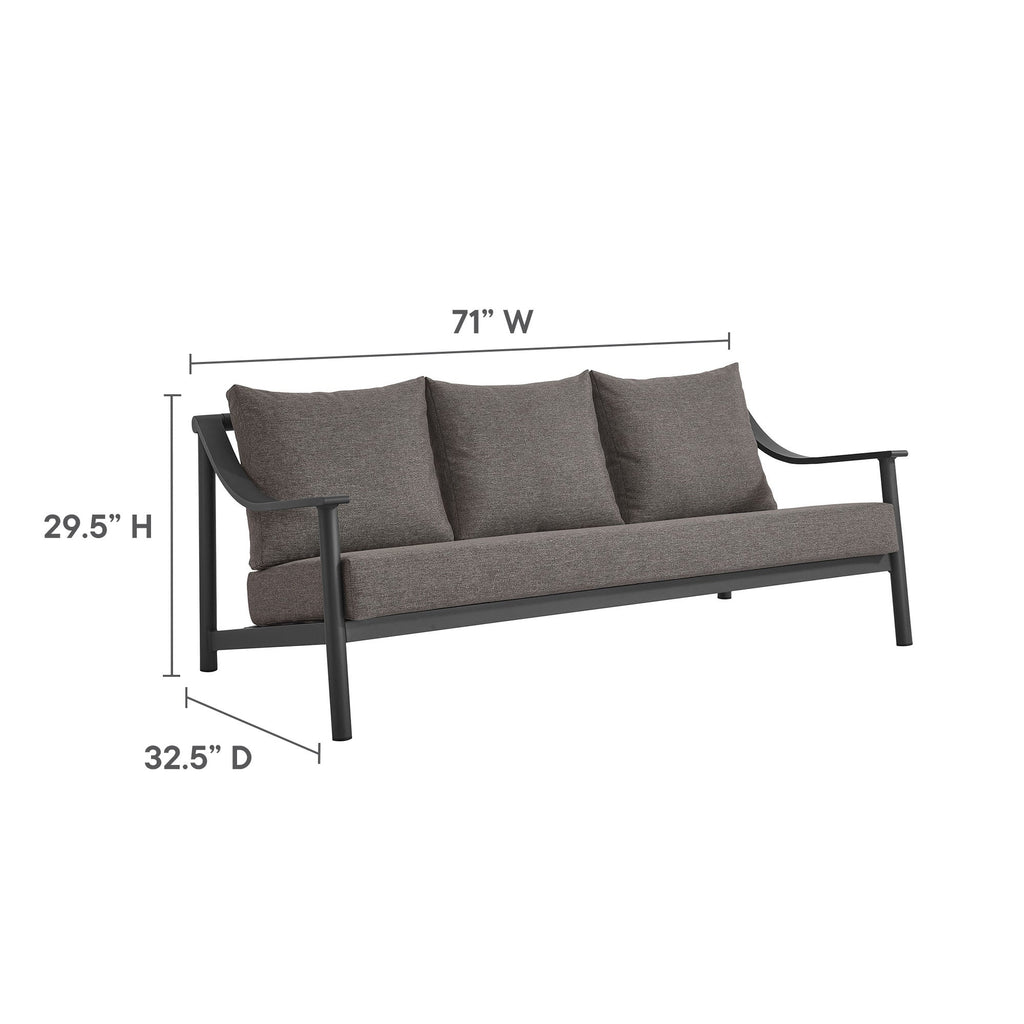 Terrace Outdoor Patio Aluminum Sofa by Modway