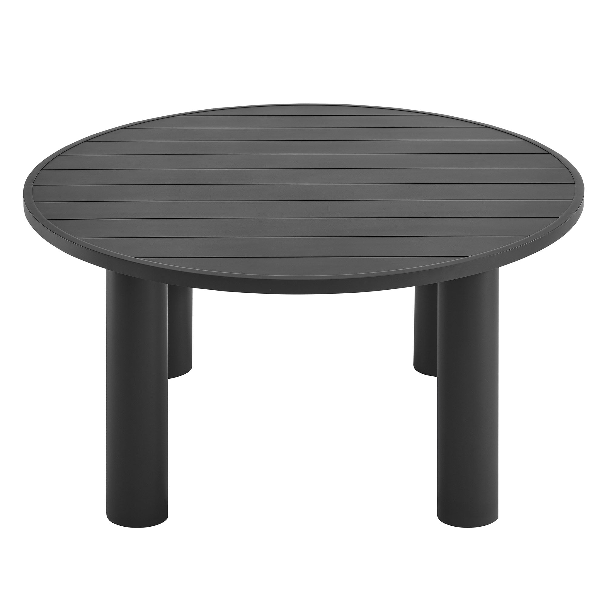 Nautica 5-Piece Round Outdoor Patio Aluminum Dining Table and Chairs Set by Modway