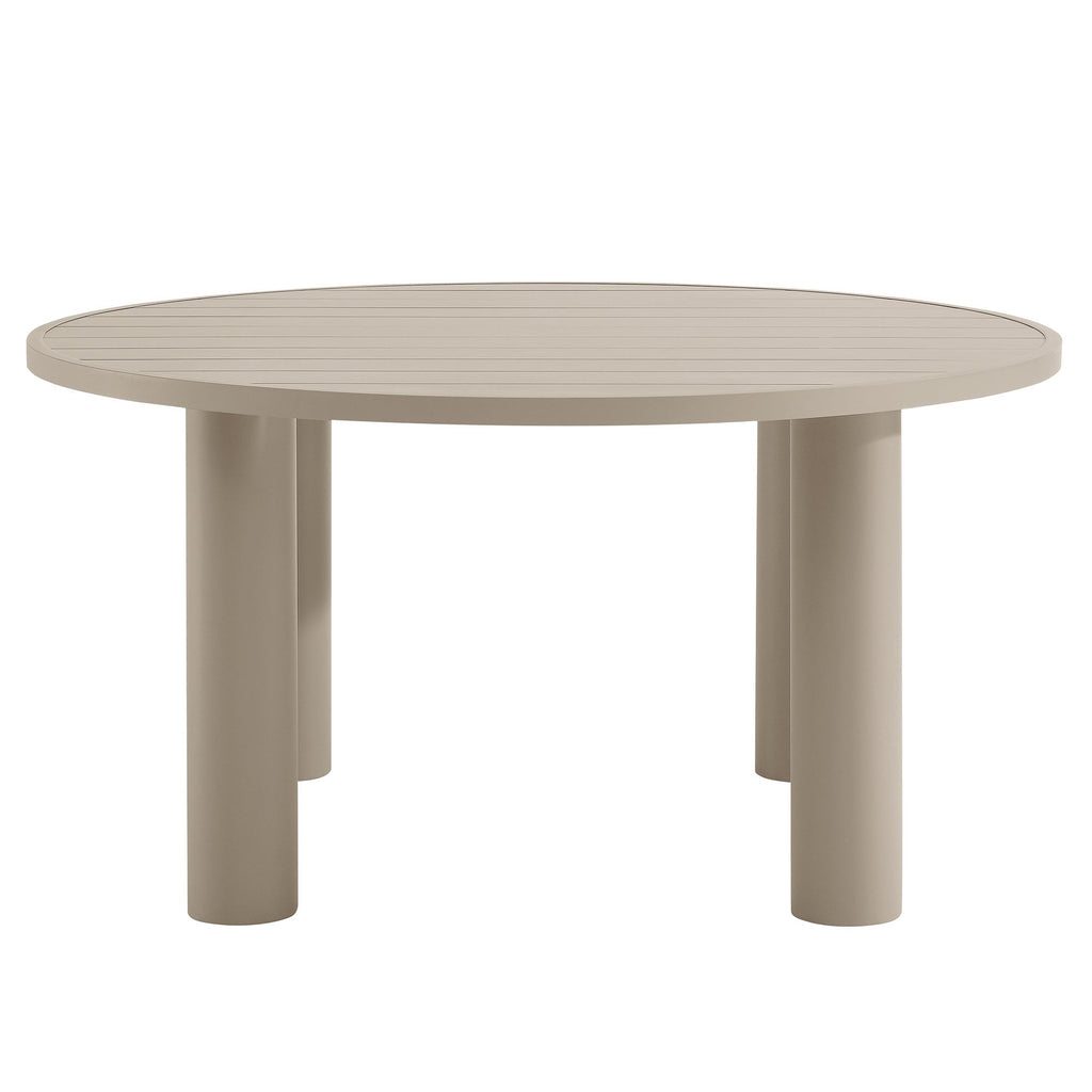 Nautica 5-Piece Round Outdoor Patio Aluminum Dining Table and Chairs Set by Modway