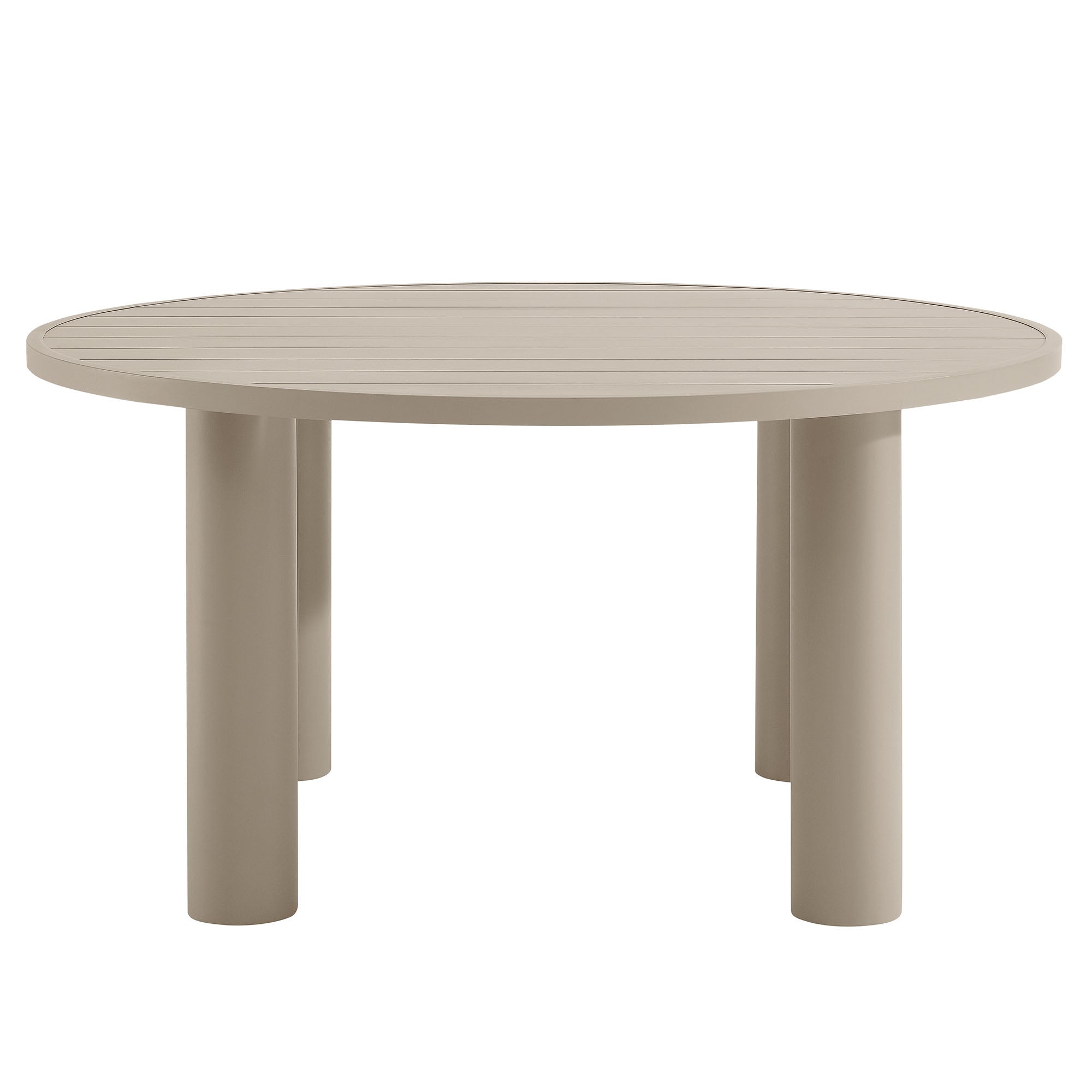 Nautica 5-Piece Round Outdoor Patio Aluminum Dining Table and Chairs Set by Modway