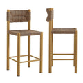 Parkland Outdoor Patio Rattan and Aluminum Counter Stools Set of 2 by Modway