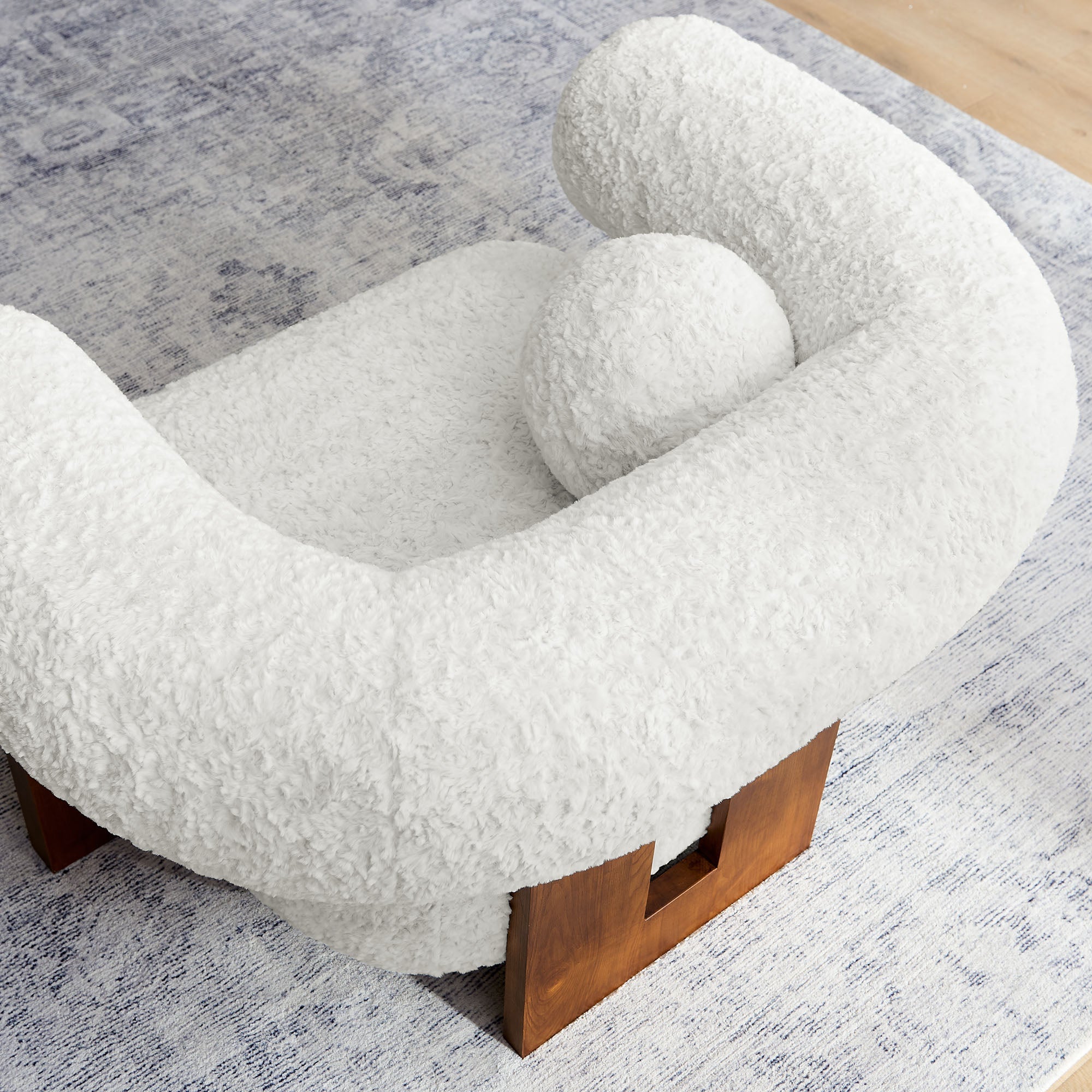 Jace Faux Fur Fabric Accent Chair by Modway