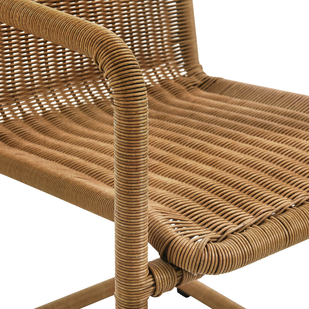 Abacus Outdoor Patio Wicker Dining Chairs Set of 2 by Modway