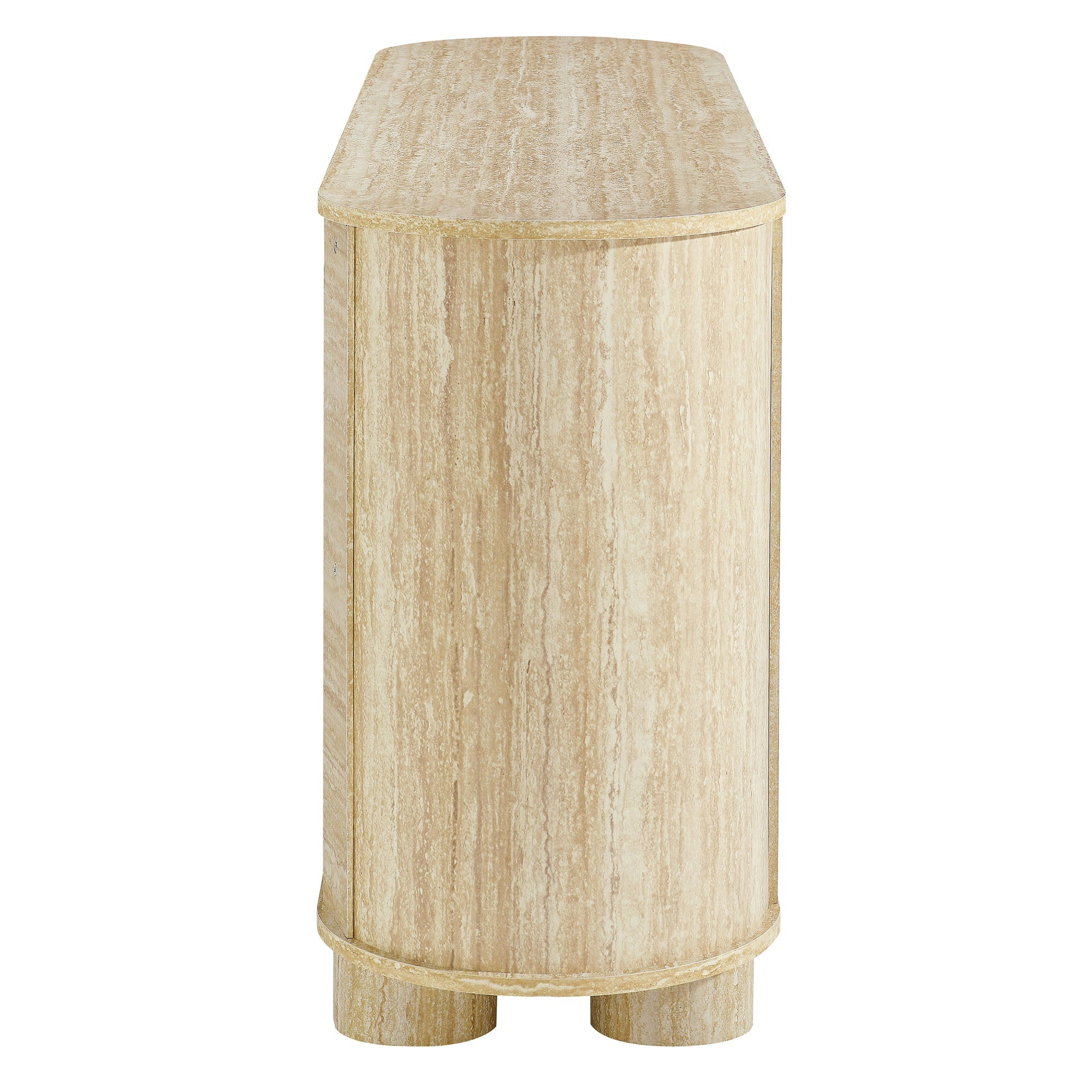 Overture 63Ó Oval Faux Travertine Sideboard by Modway