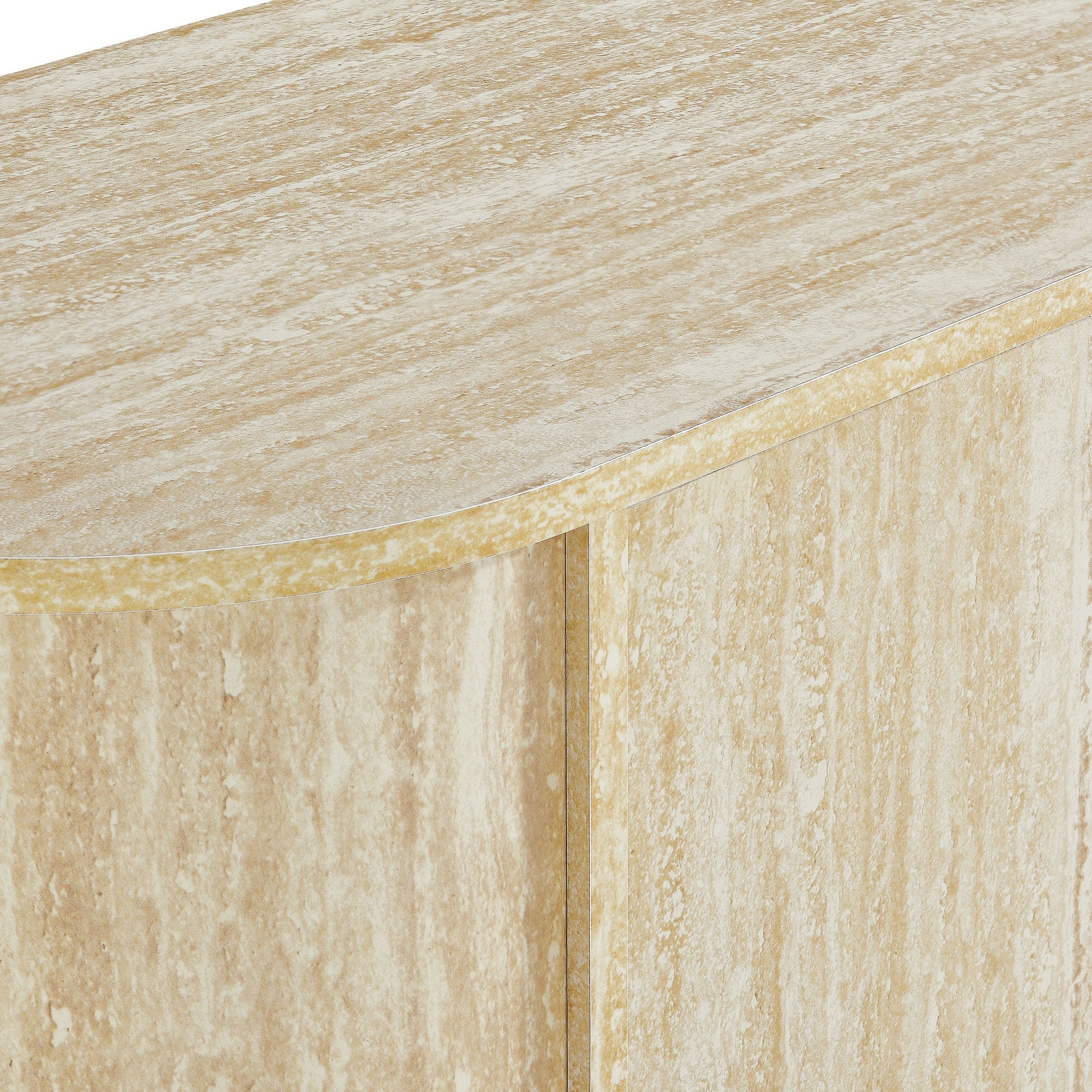 Overture 63Ó Oval Faux Travertine Sideboard by Modway