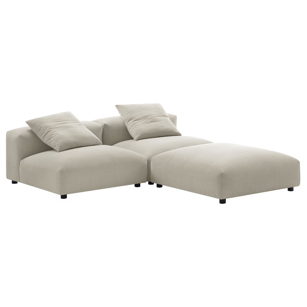 Solace 3-Piece Modular Upholstered Fabric Sectional Sofa by Modway