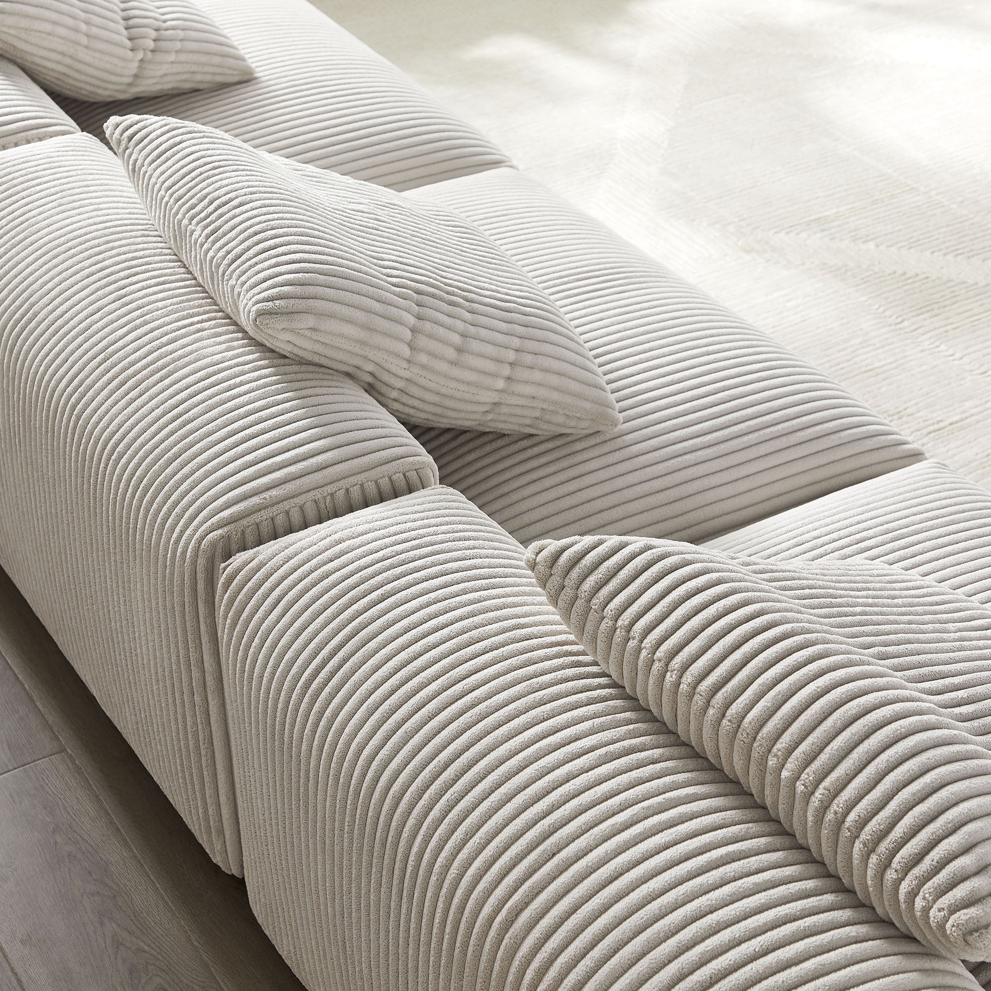 Solace 3-Piece Modular Corduroy Upholstered Sofa by Modway