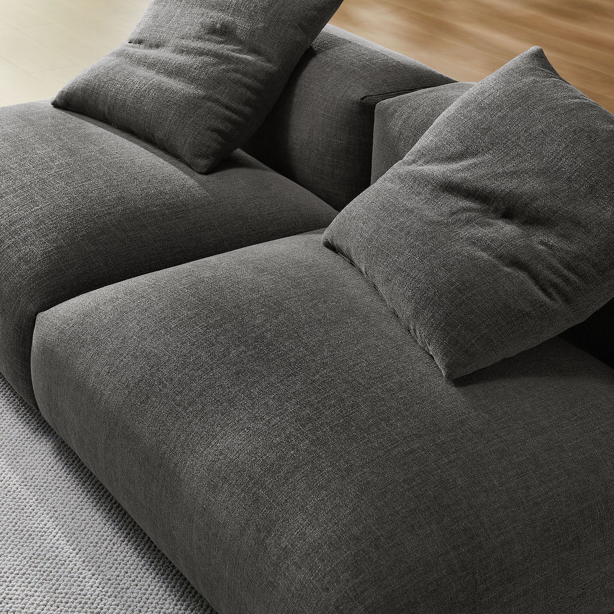 Solace 2-Piece Modular Upholstered Fabric Sofa by Modway