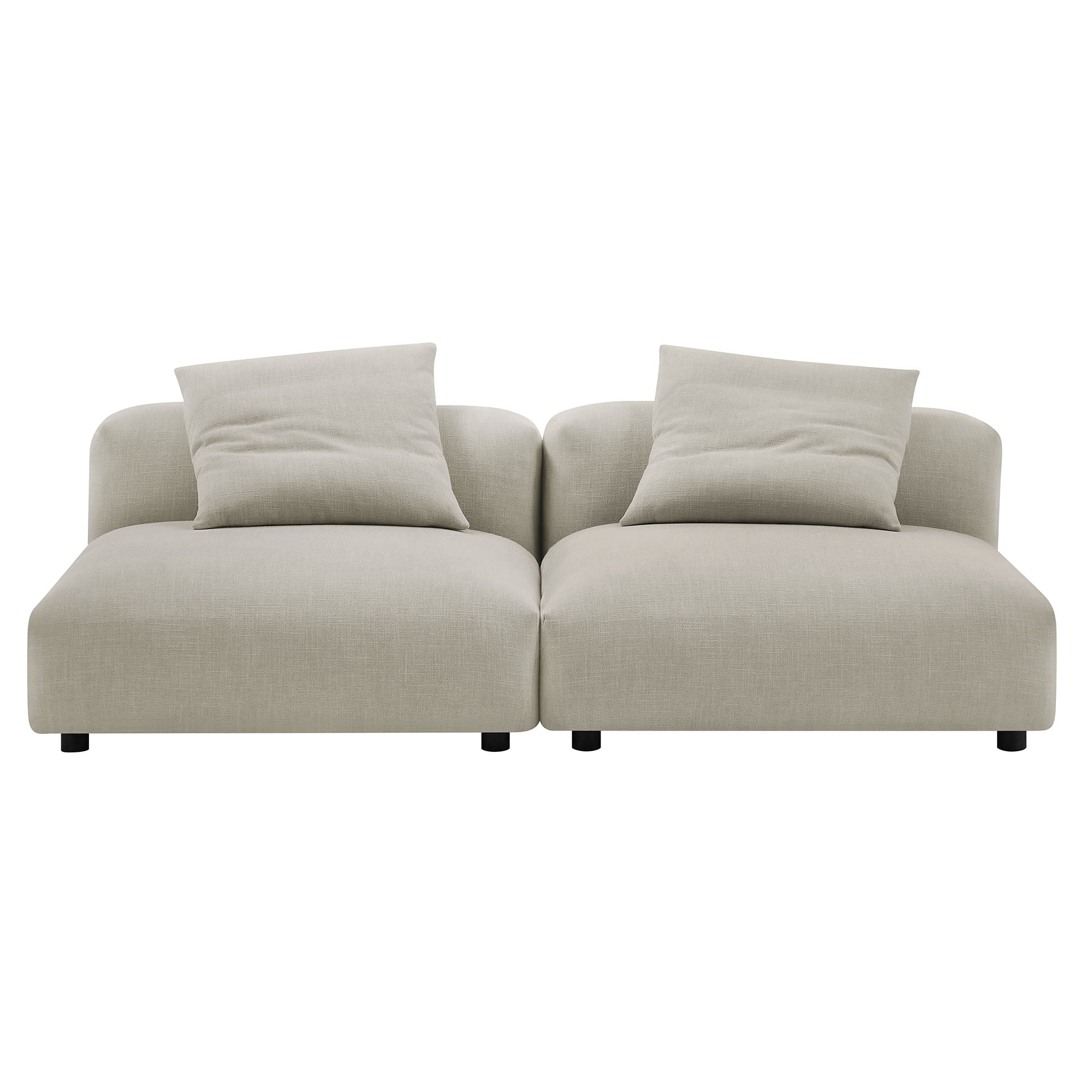 Solace 2-Piece Modular Upholstered Fabric Sofa by Modway