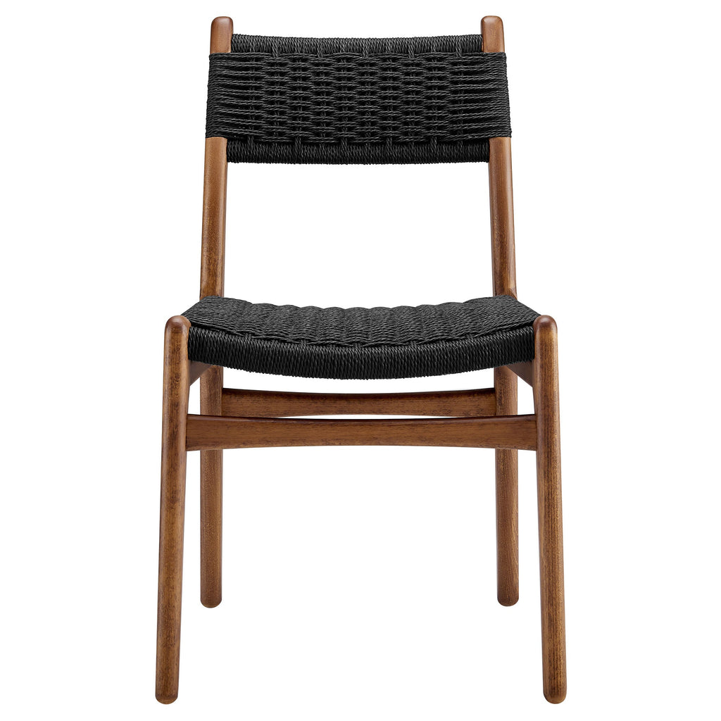 Wynn Rope and Wood Dining Side Chairs Set of 2 by Modway