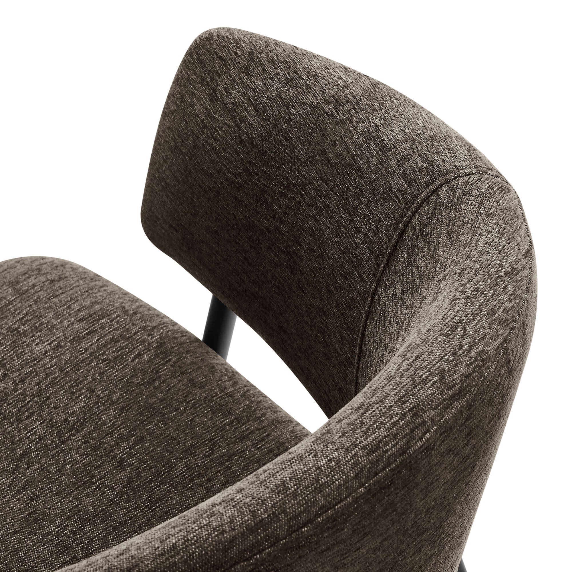 Nella Upholstered Heathered Chenille Dining Chairs Set of 2 by Modway