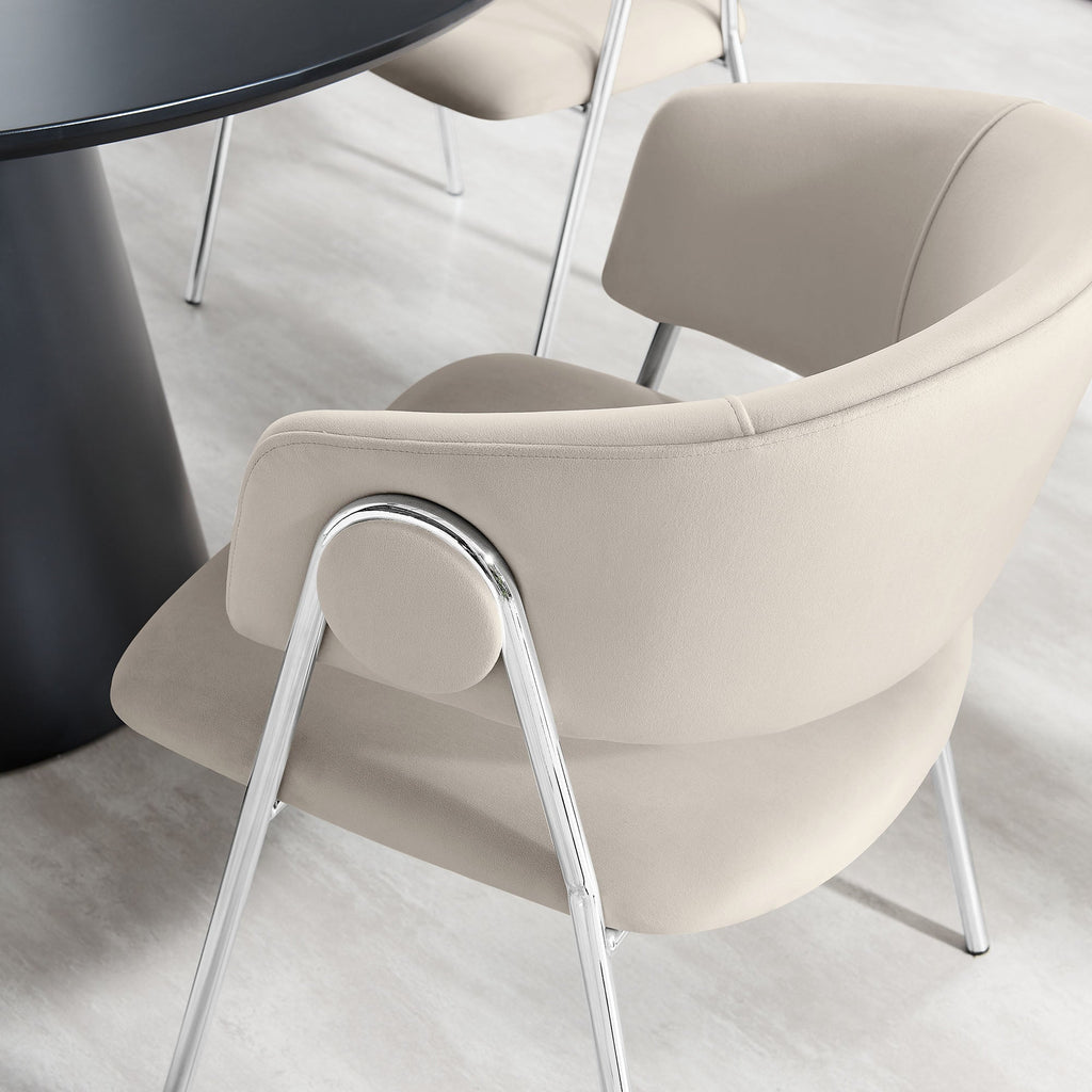 Nella Upholstered Performance Velvet Dining Chair Set of 2 by Modway