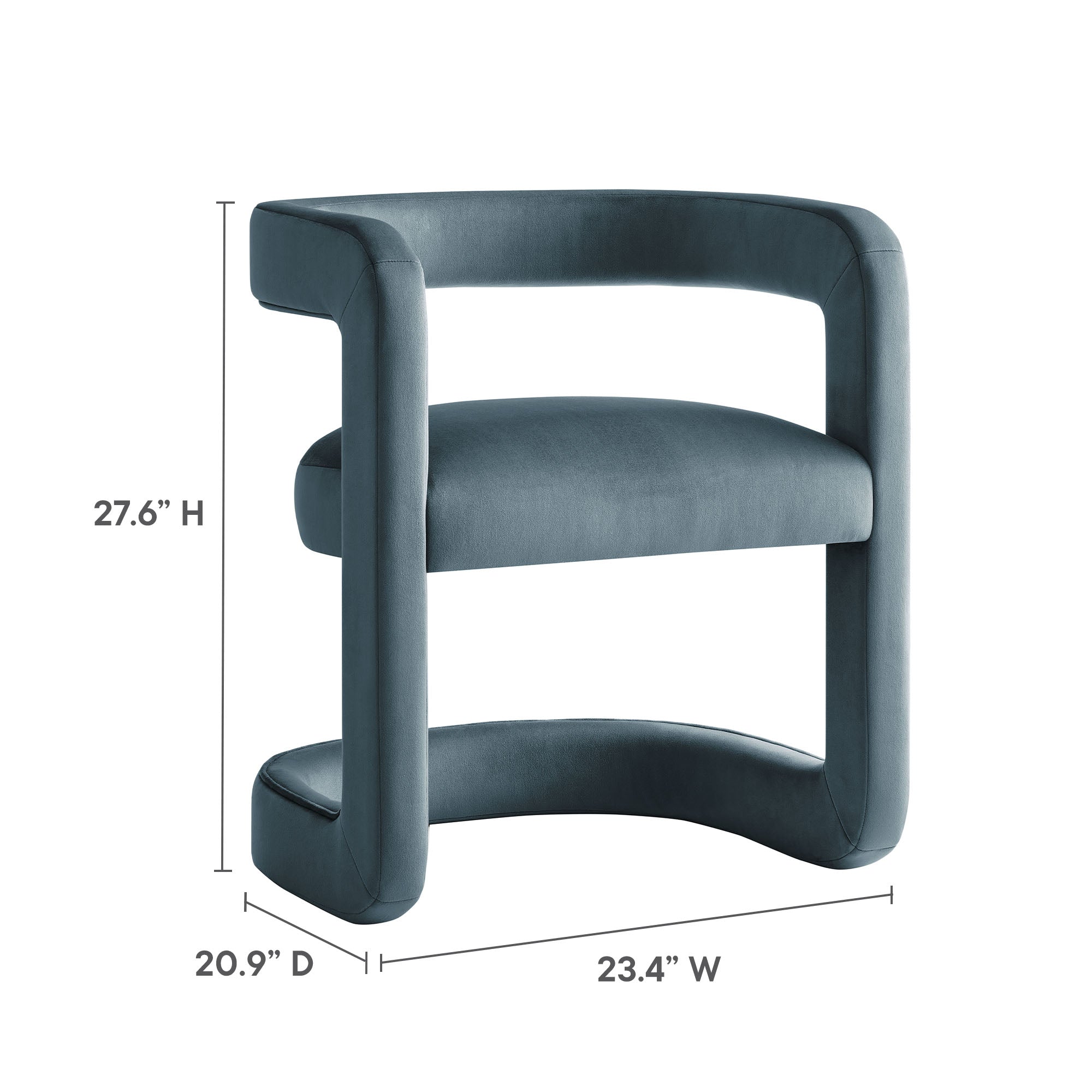 Winslow Barrel Performance Velvet Dining Chair  by Modway