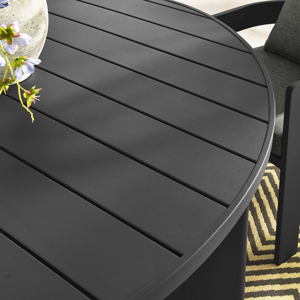 Tahoe Round Outdoor Patio Aluminum Dining Table by Modway