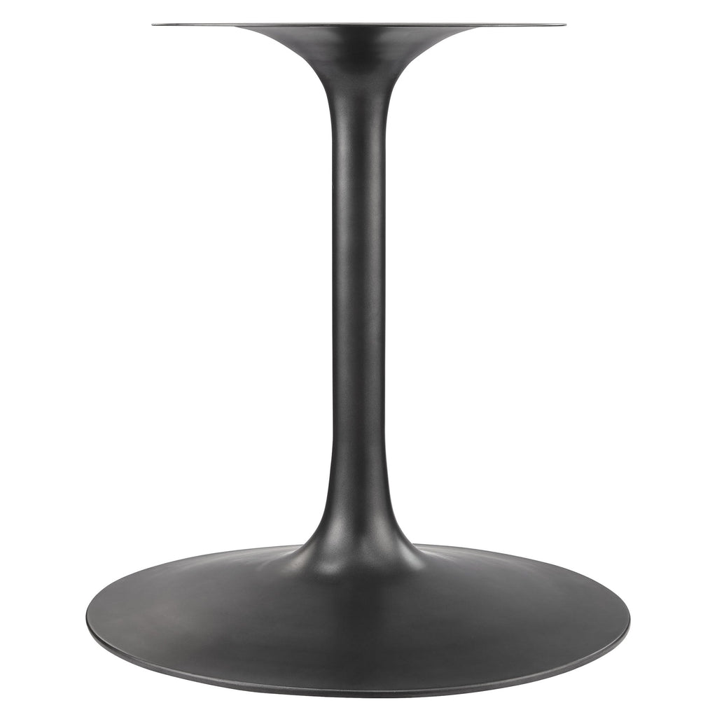 Lippa 48" Round Pedestal Solid Wood and Metal Dining Table by Modway