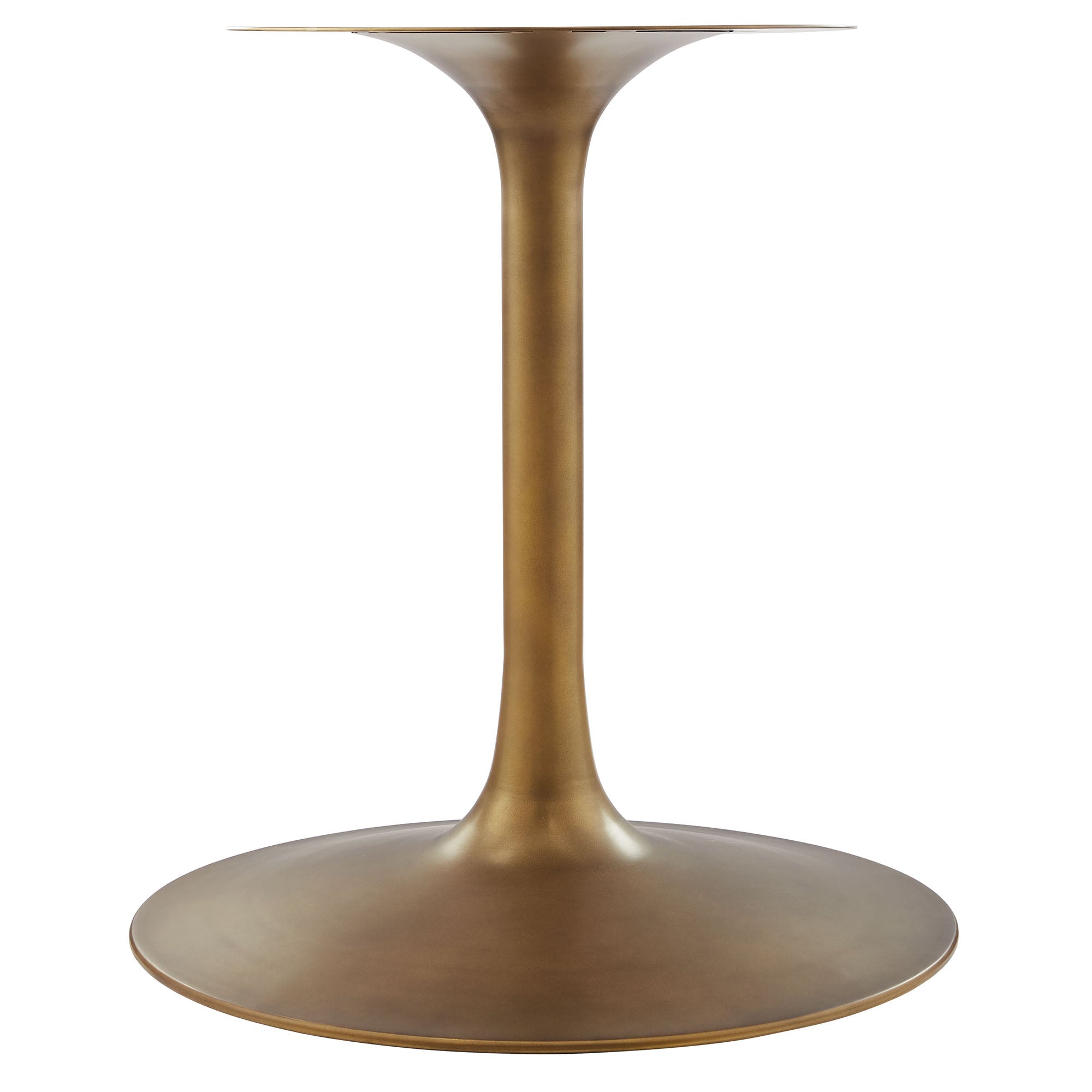 Lippa 48" Round Pedestal Solid Wood and Metal Dining Table by Modway