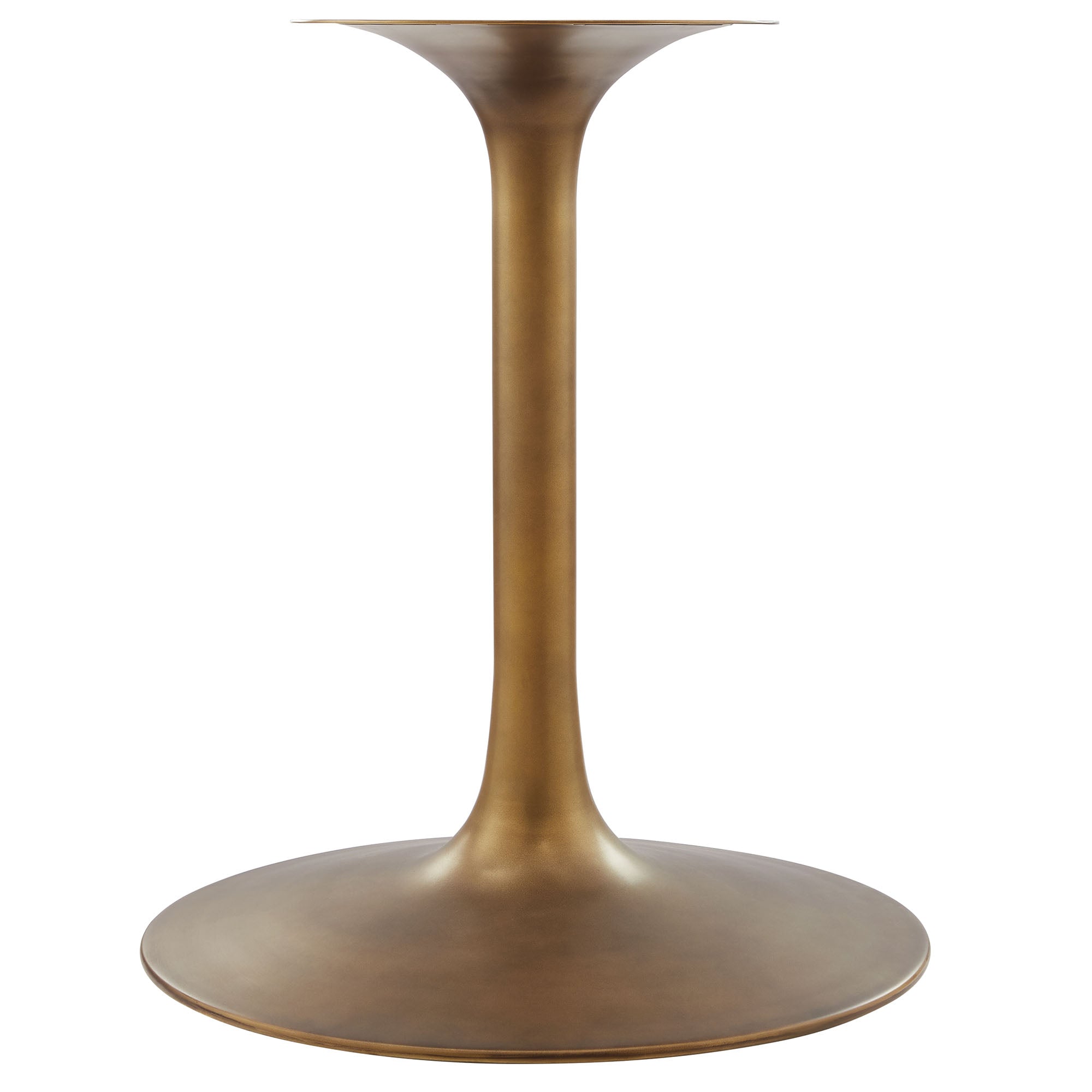 Lippa 60" Round Pedestal Solid Wood and Metal Dining Table by Modway