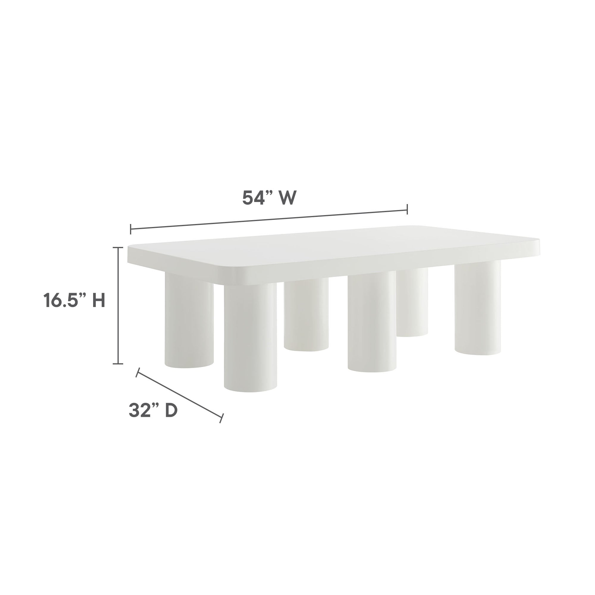 Cleo 54Ó Rectangular Coffee Table by Modway