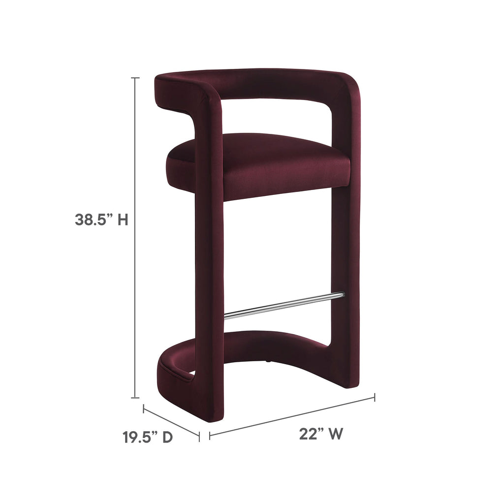 Winslow Performance Velvet Bar Stool by Modway