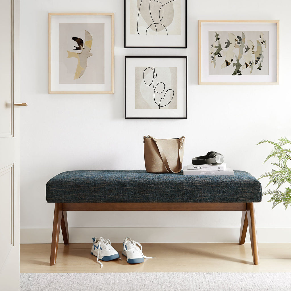 Lyra 47" Fabric Upholstered Bench by Modway