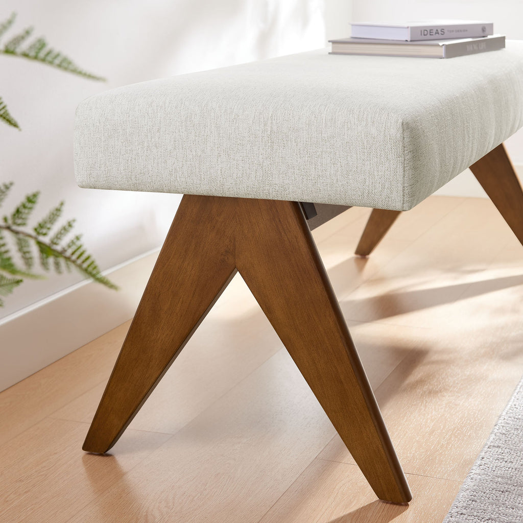 Lyra 47" Fabric Upholstered Bench by Modway