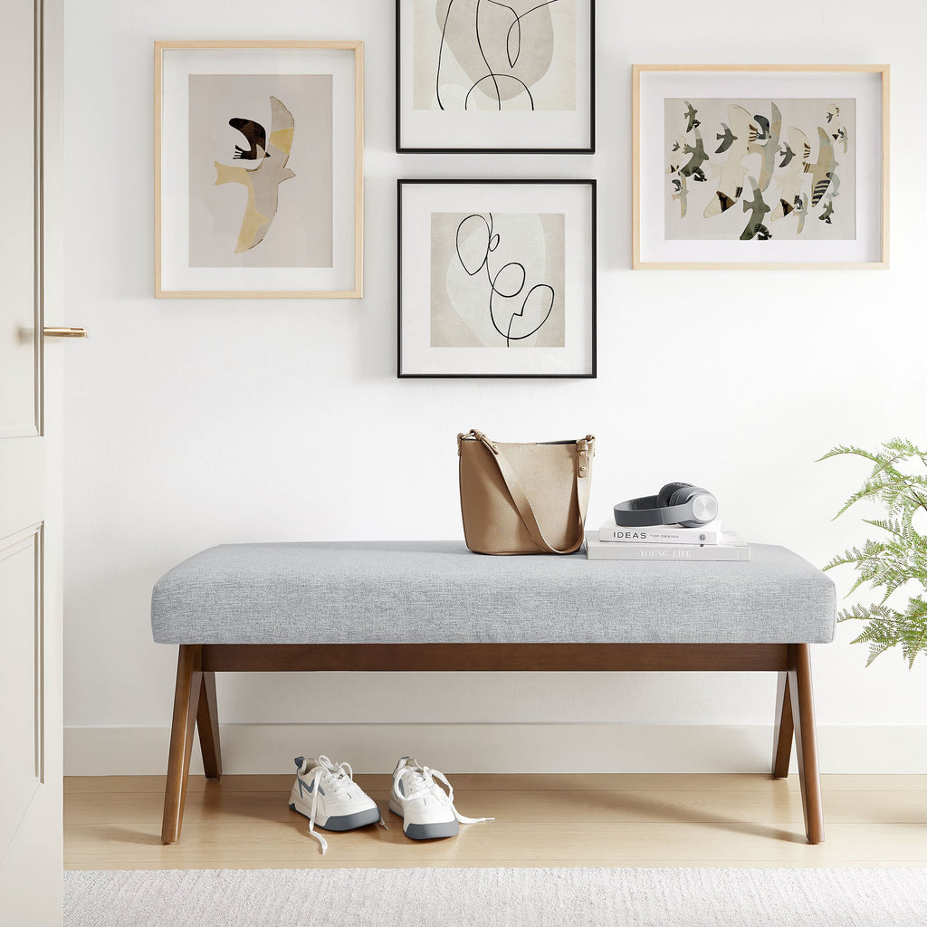 Lyra 47" Fabric Upholstered Bench by Modway