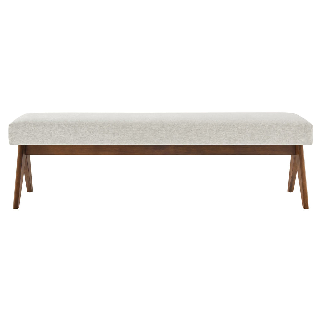 Lyra 63" Fabric Upholstered Bench by Modway