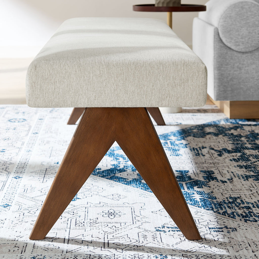 Lyra 63" Fabric Upholstered Bench by Modway