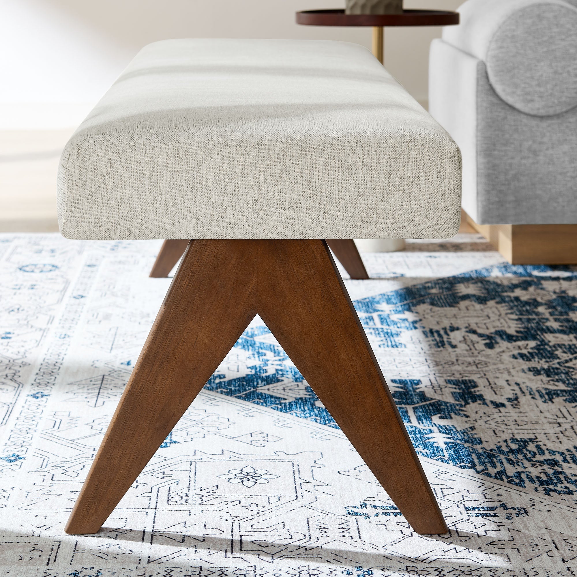 Lyra 63" Fabric Upholstered Bench by Modway