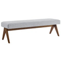 Lyra 63" Fabric Upholstered Bench by Modway