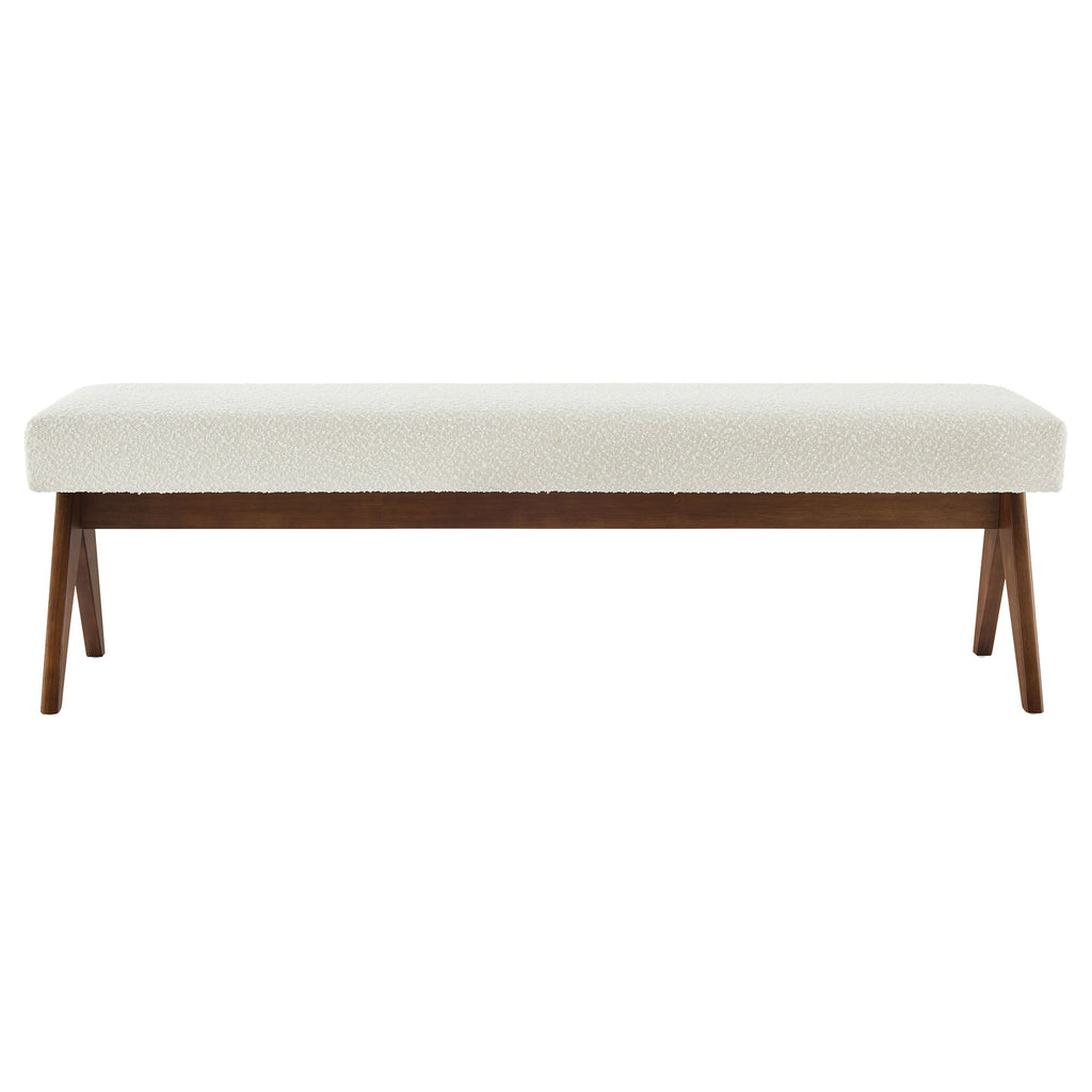Lyra 63" Boucle Upholstered Bench by Modway