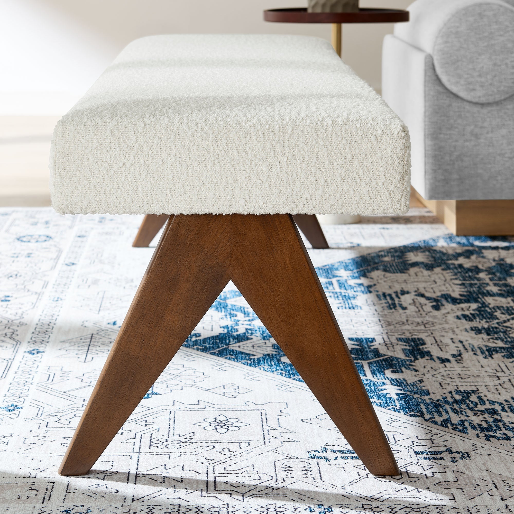 Lyra 63" Boucle Upholstered Bench by Modway