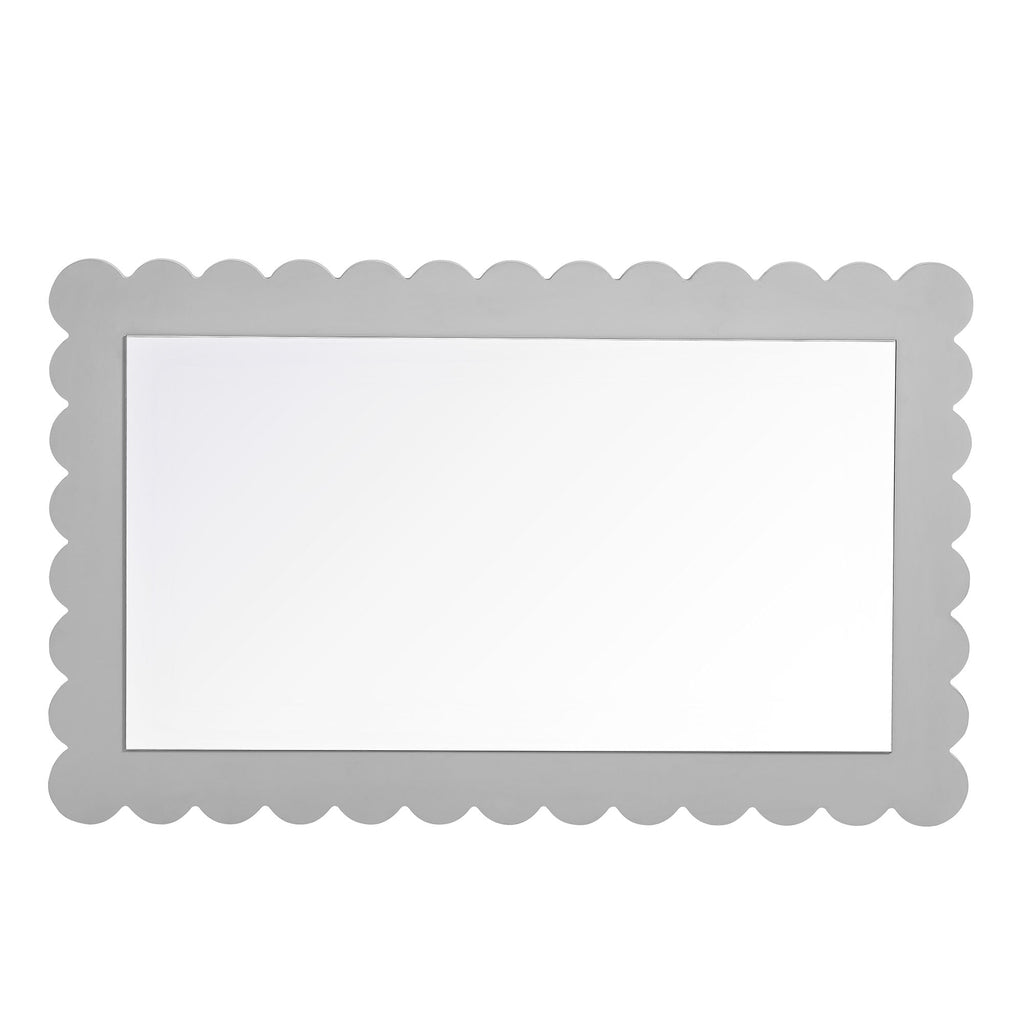 Emmeline Scalloped Rectangle Wall Mirror by Modway