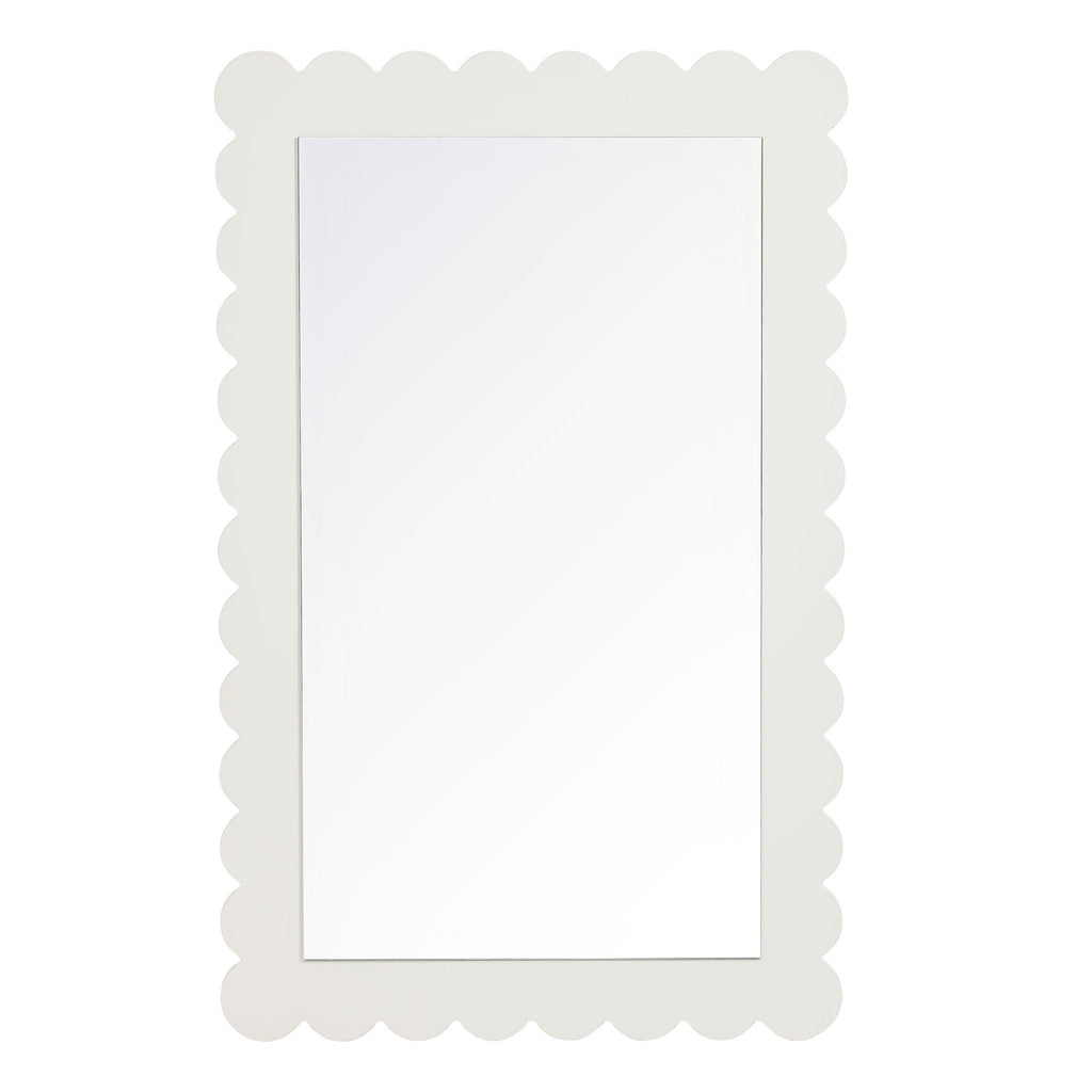 Emmeline Scalloped Rectangle Wall Mirror by Modway