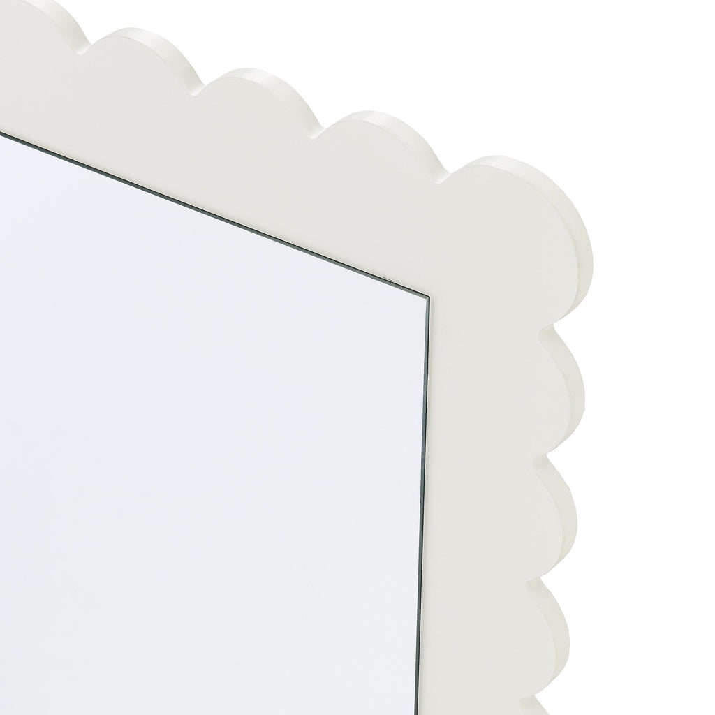 Emmeline Scalloped Rectangle Floor Mirror by Modway
